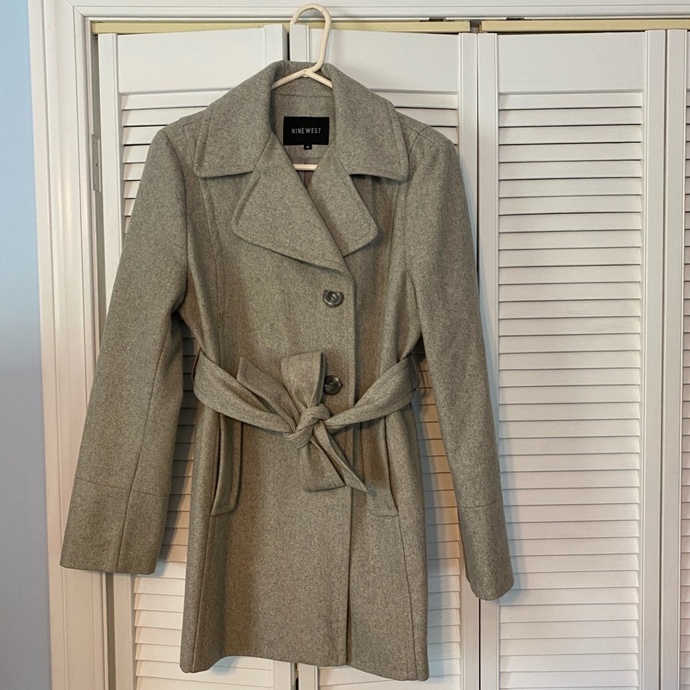 Grey Nine West pea coat